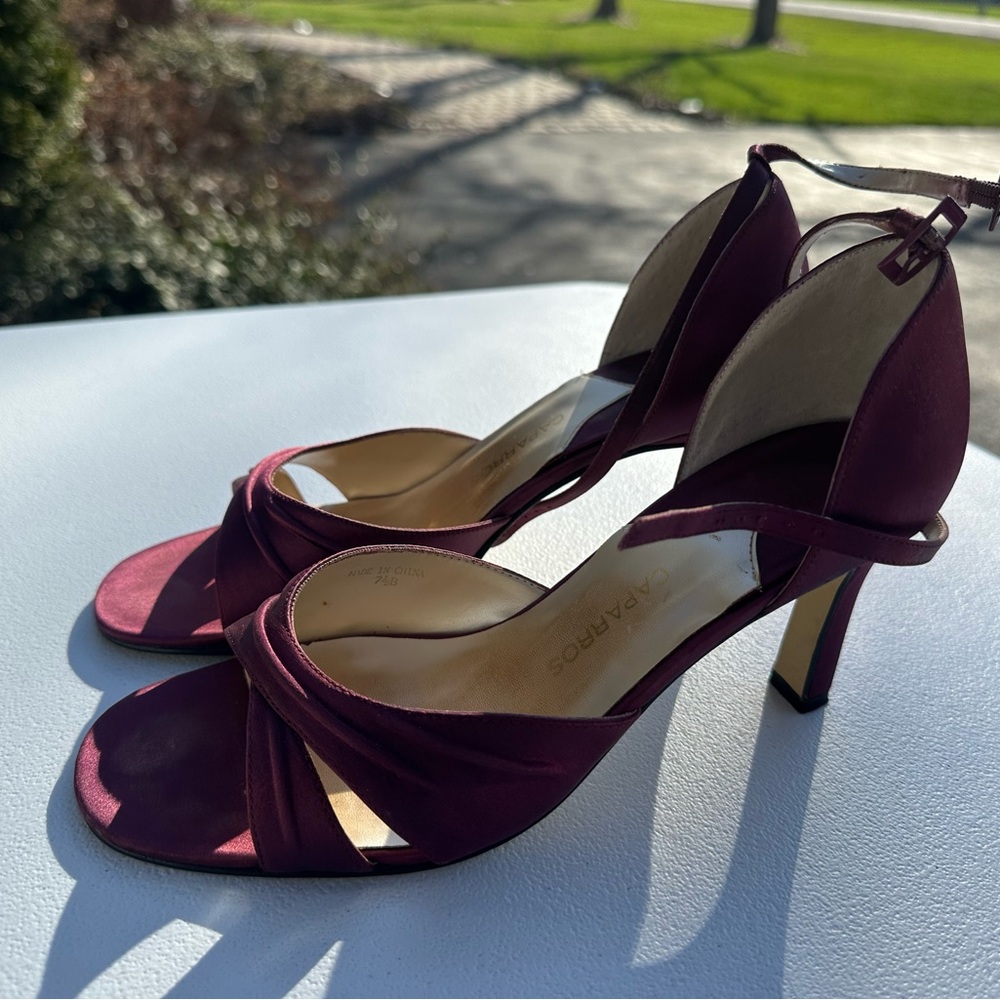 Aldo Burgundy Strappy Heels